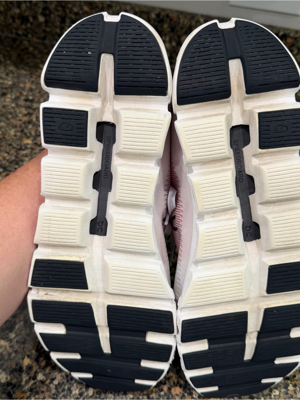 On Running Cloud  mens Running Shoes - White with reddish  Accent 11.5 - Picture 10 of 11